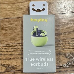 Heyday True Wireless Earbuds - Lime and Purple